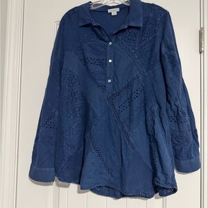 Sundance Blue Lace Blouse